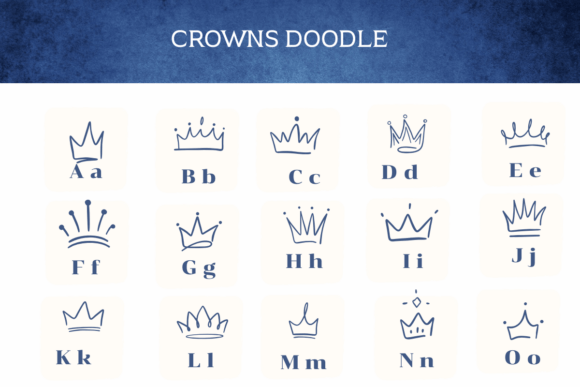 Crowns Doodle Font - Preview 2
