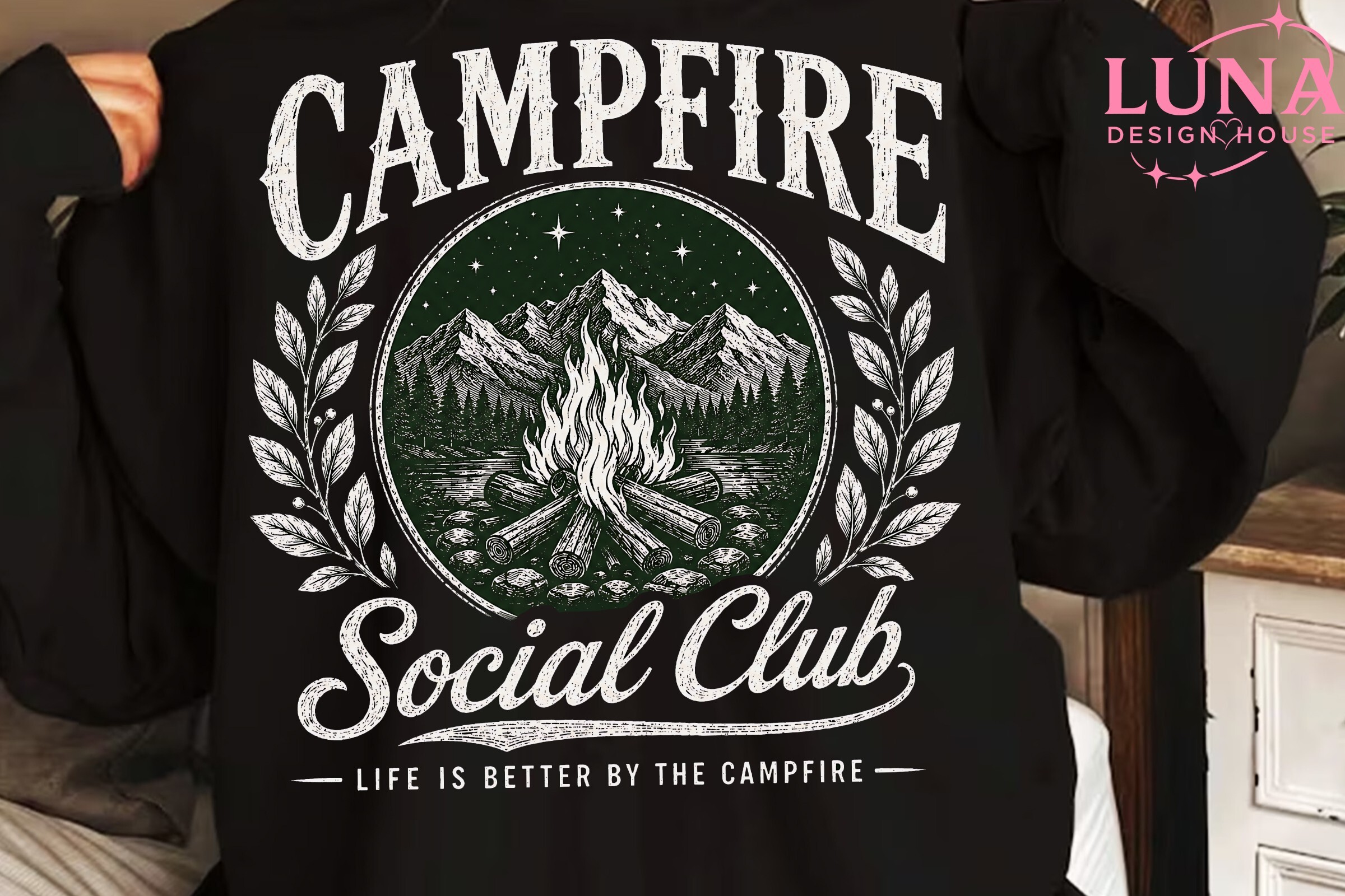 Campfire Social Club Vintage PNG Design Graphic by LunaDesignHouse ...