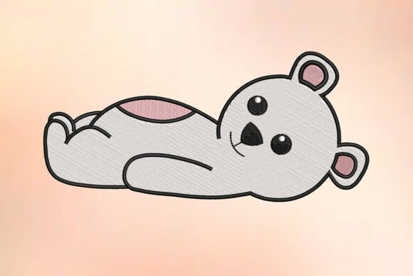 Cute Teddy Bear Embroidery Design