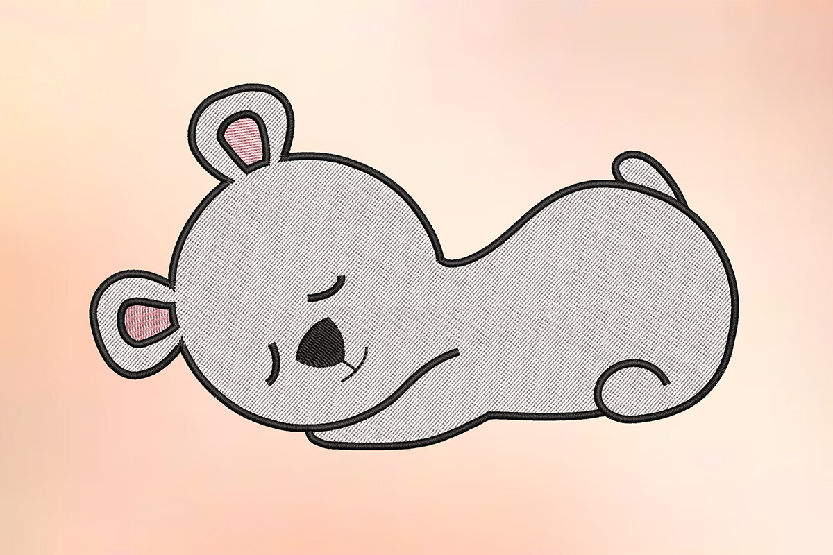Cute Teddy Bear Embroidery Design