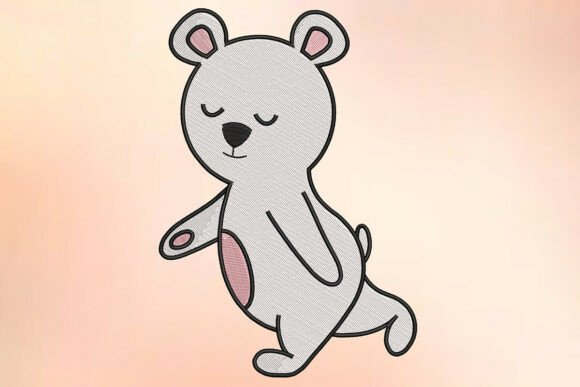 Cute Teddy Bear Embroidery Design