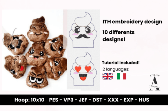 Cute Funny Poop Kawaii Emoticons-ITH
