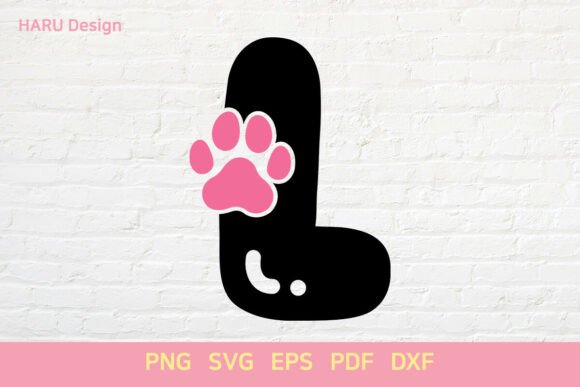 Dog Paw Bubble Font Animal Foot Alphabet Graphic by HARUdesign ...