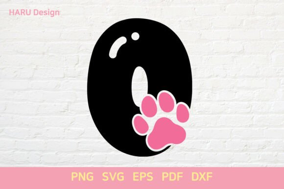 Dog Paw Bubble Font Animal Foot Alphabet Graphic by HARUdesign ...