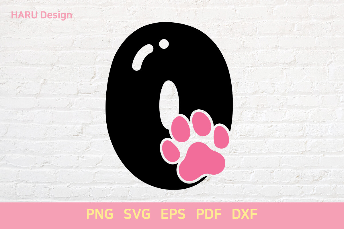 Dog Paw Bubble Font Animal Foot Alphabet Graphic by HARUdesign ...