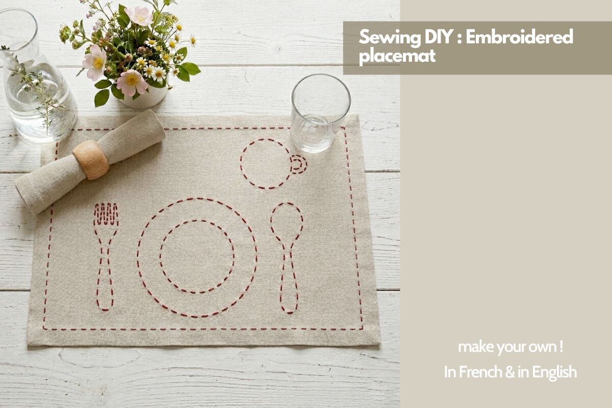 Embroidered Placemat Sewing DIY
