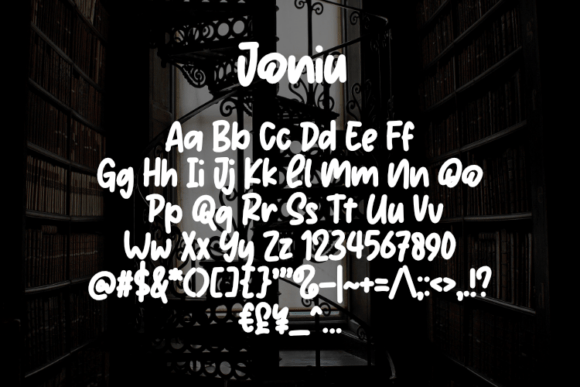 Joniu Font PNG with transparent background - Preview 1