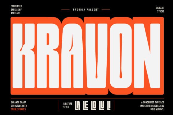 Kravon Font preview