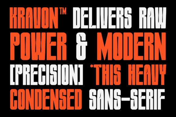 Kravon Font PNG with transparent background - Preview 1