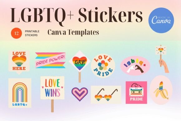 2 Canva Sticker Bundle Designs & Graphics