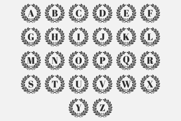Laurel Crest Font PNG with transparent background - Preview 1