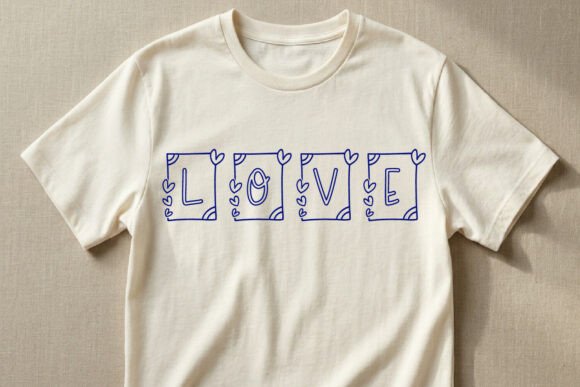 Love Box Font PNG with transparent background - Preview 3