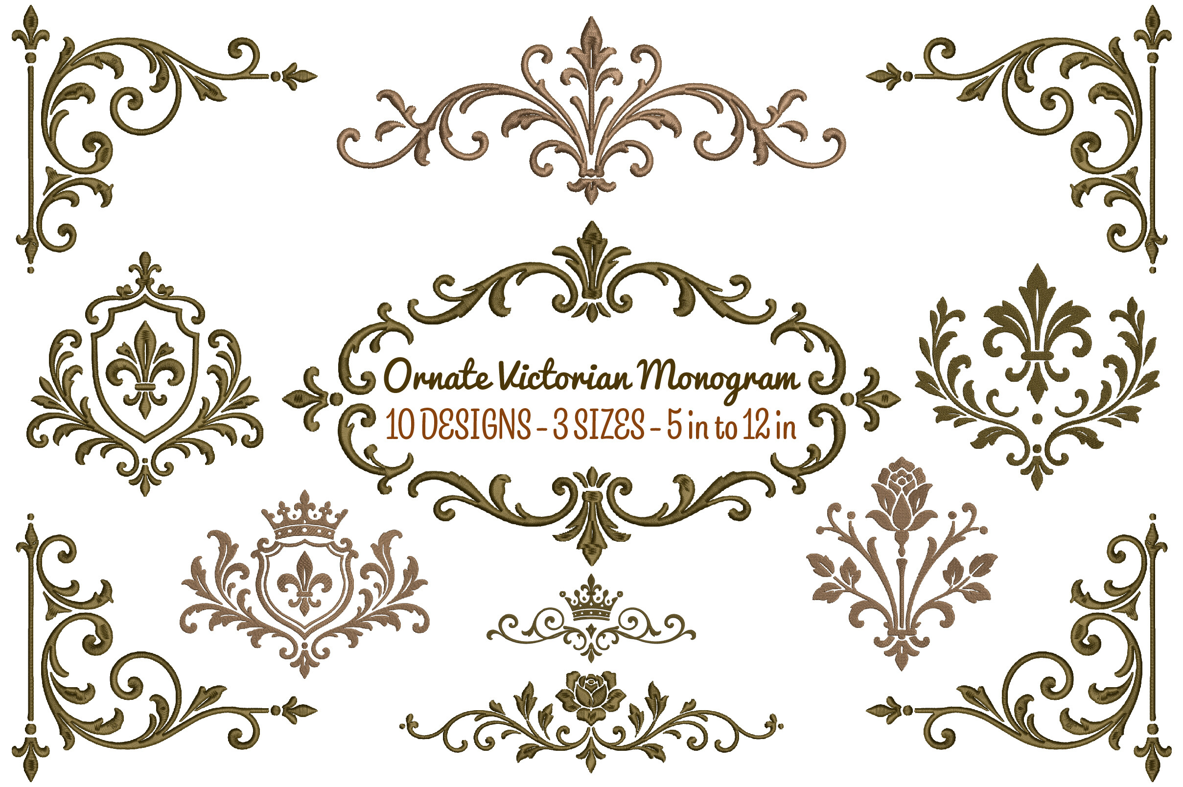 Mini Ornate Victorian Monogram Bundle