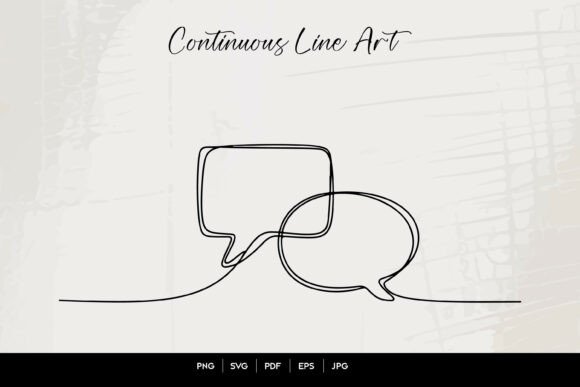 Minimal Chat Bubble Line Art SVG File Graphic by rsbrandingbd ...