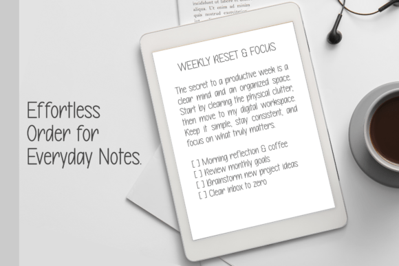 Mono Journal Font PNG with transparent background - Preview 1