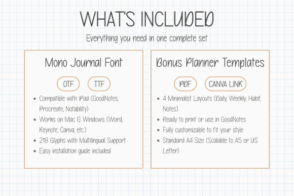 Mono Journal Font PNG with transparent background - Preview 5