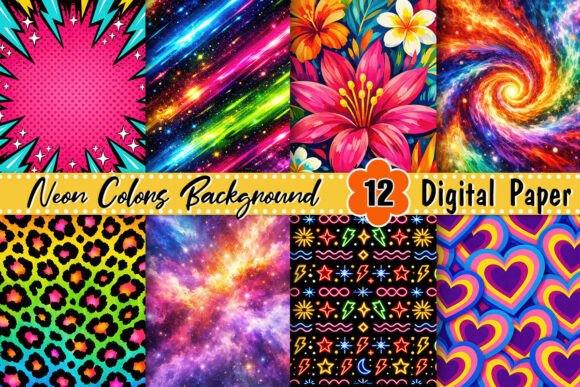Preview of Neon Colors Background