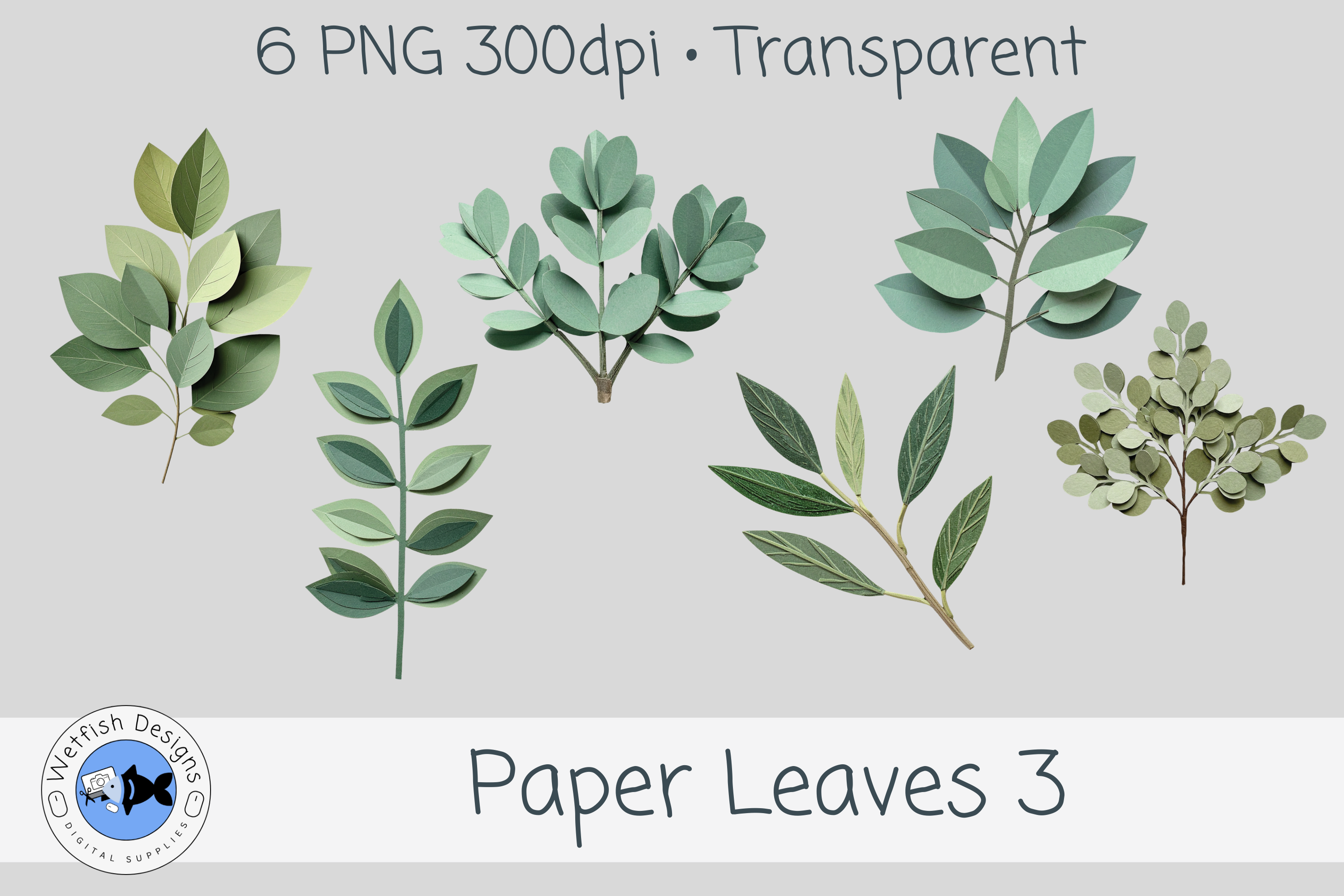 Paper PNG Leaves 3