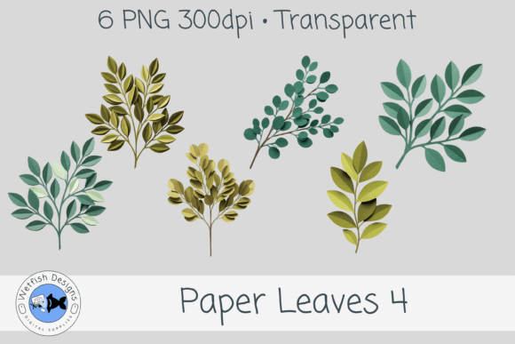 Paper PNG Leaves 4