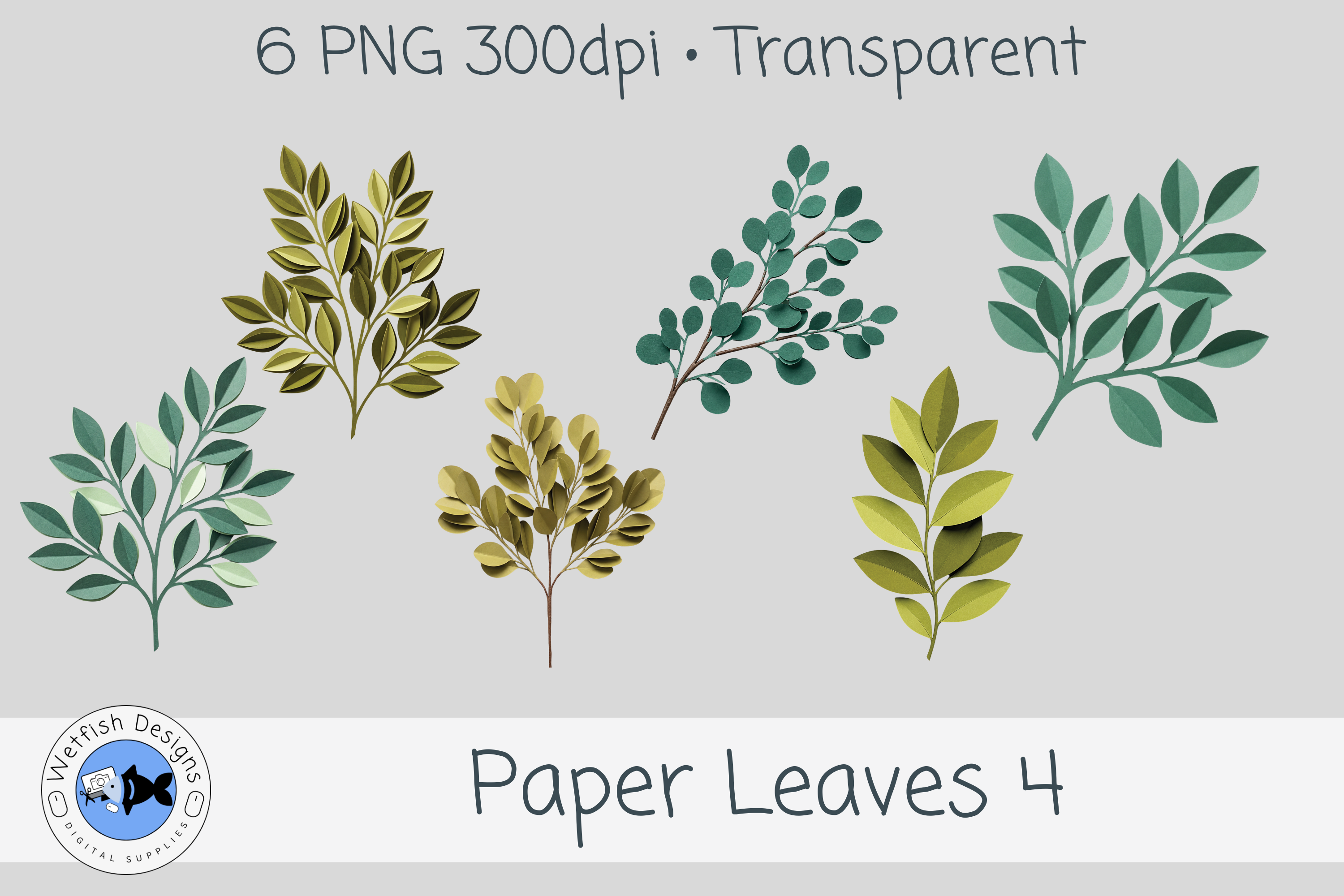 Paper PNG Leaves 4