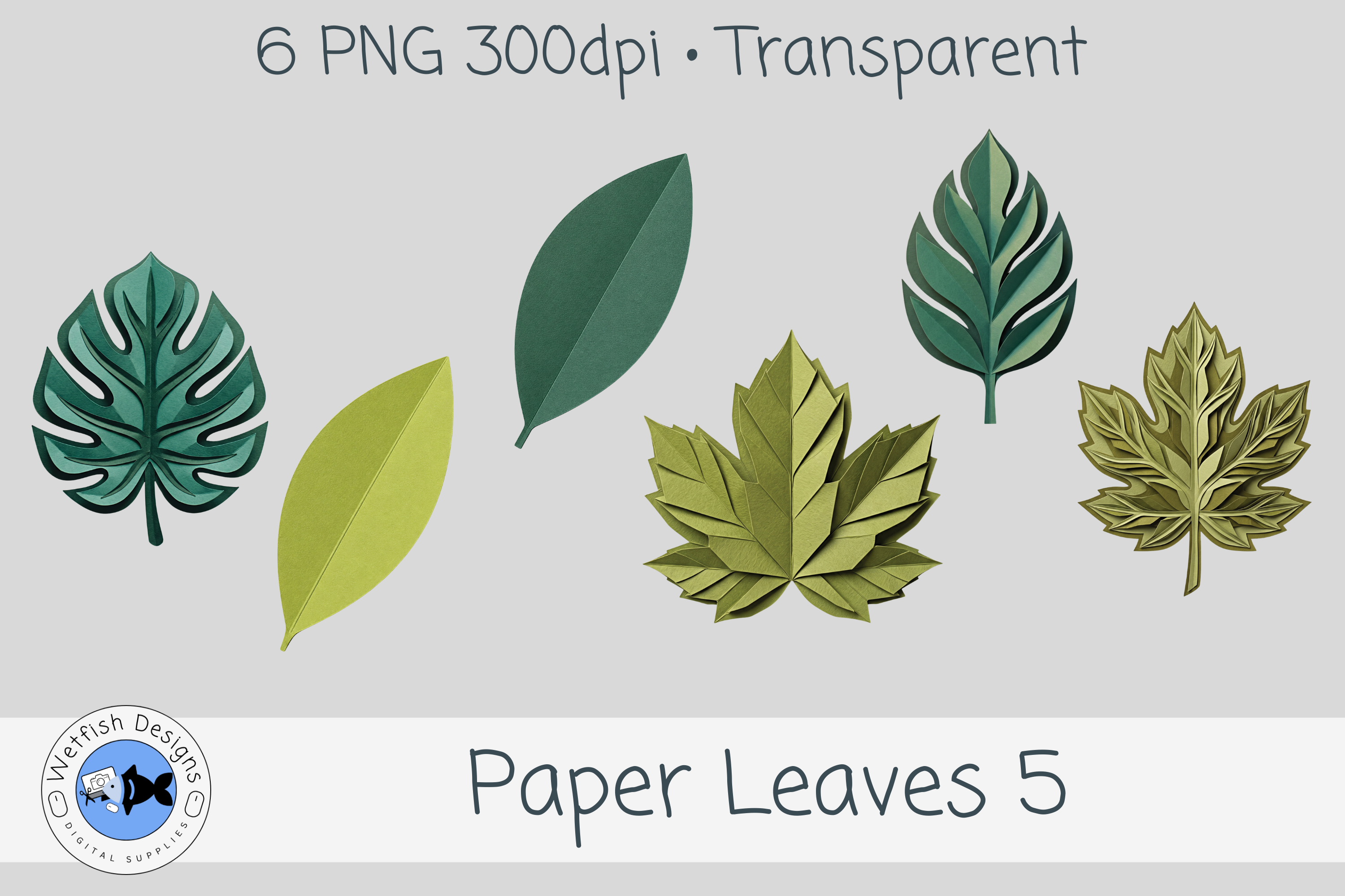 Paper PNG Leaves 5