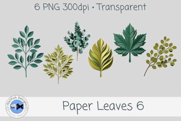Paper PNG Leaves 6