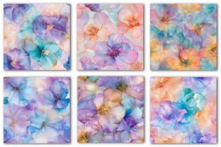 Pastel Alcohol Ink Flowers Backgrounds Graphic by Precision Patterns ...