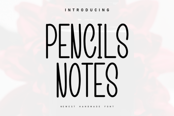 Pencils Notes Display Font By Berkah Shop