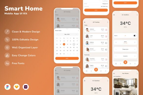 Smart Home Mobile App UI Kit