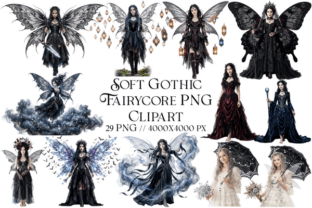 Soft Gothic Fairycore PNG Clipart Graphic by Phoenixvect · Creative Fabrica