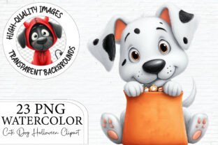 Watercolor Dog Halloween Clipart Bundle Graphic by Artoya · Creative ...