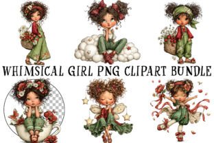 Whimsical Girl PNG Clipart Bundle Graphic by RevolutionCraft · Creative ...