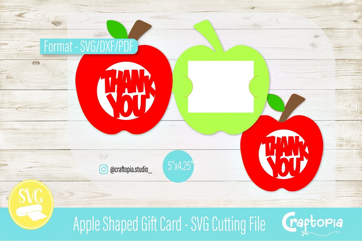 Apple Shaped Gift Card – SVG Cut File