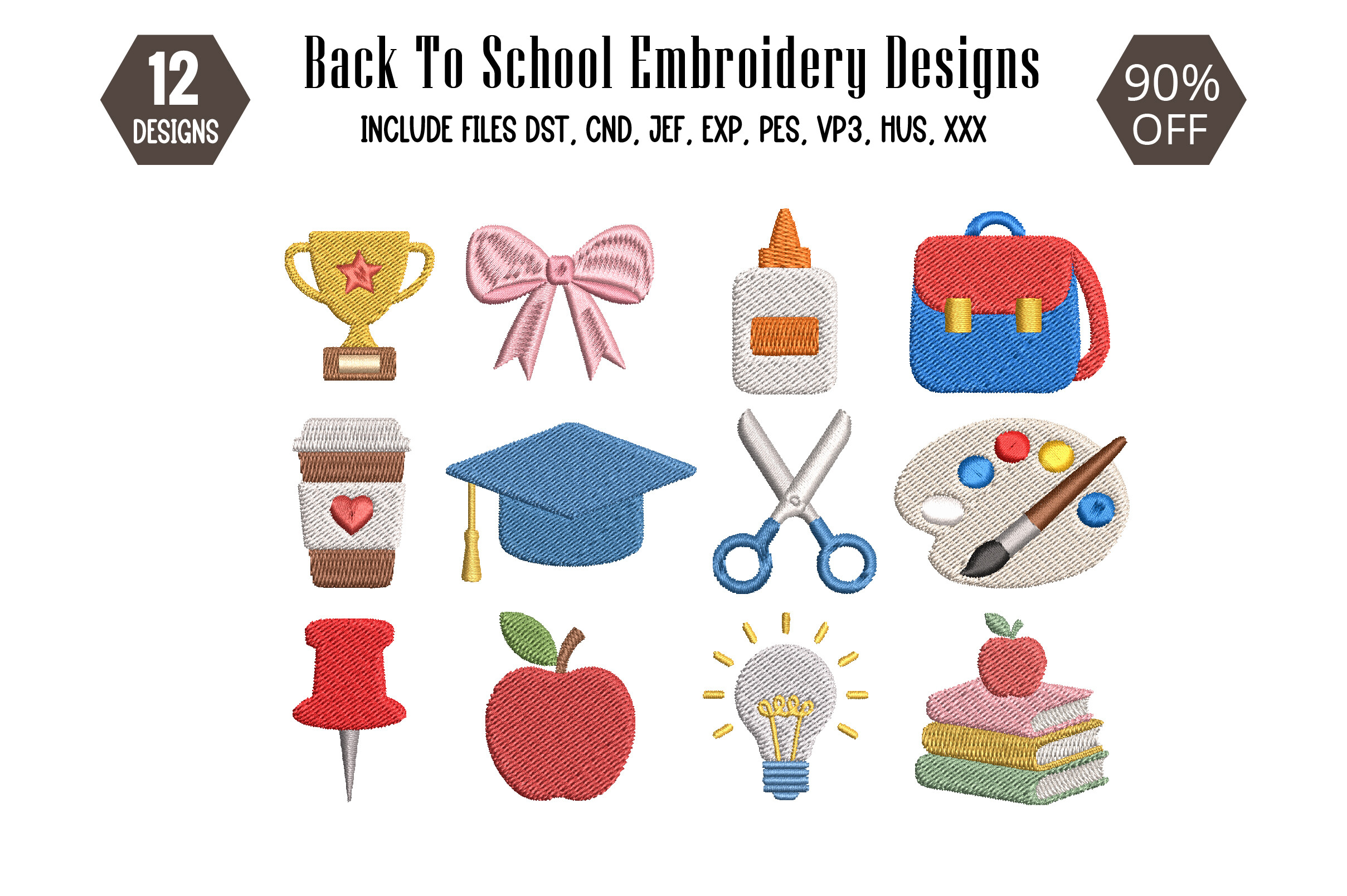 Back to School Embroidery Design