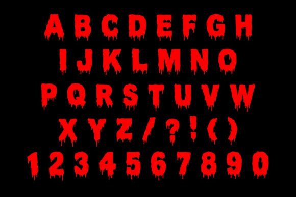Blood Scream Font PNG with transparent background - Preview 3