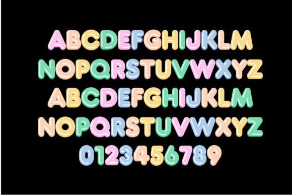 Bubbly Pastel Font - Preview 1