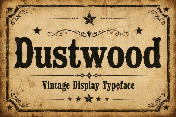 Dustwood Font PNG with transparent background - Preview 1