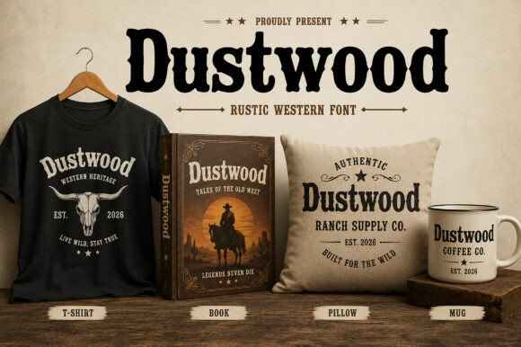 Dustwood Font PNG with transparent background - Preview 2