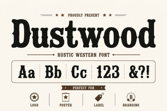 Dustwood Font PNG with transparent background - Preview 4
