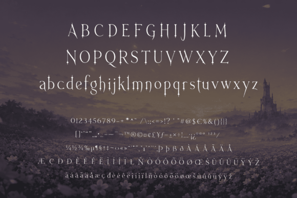 Ethereal Nymeria Font PNG with transparent background - Preview 2