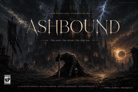Ethereal Nymeria Font PNG with transparent background - Preview 3