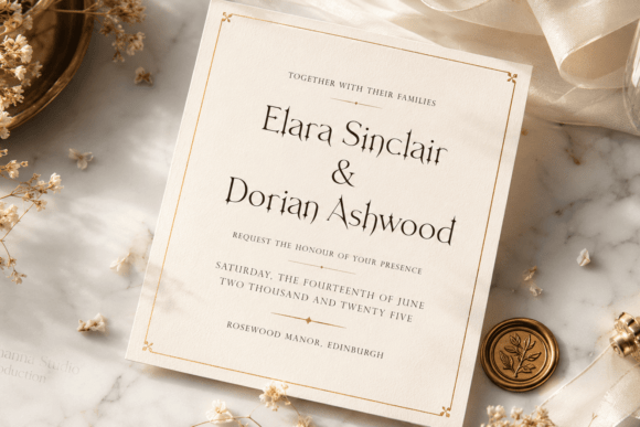 Ethereal Nymeria Font PNG with transparent background - Preview 4
