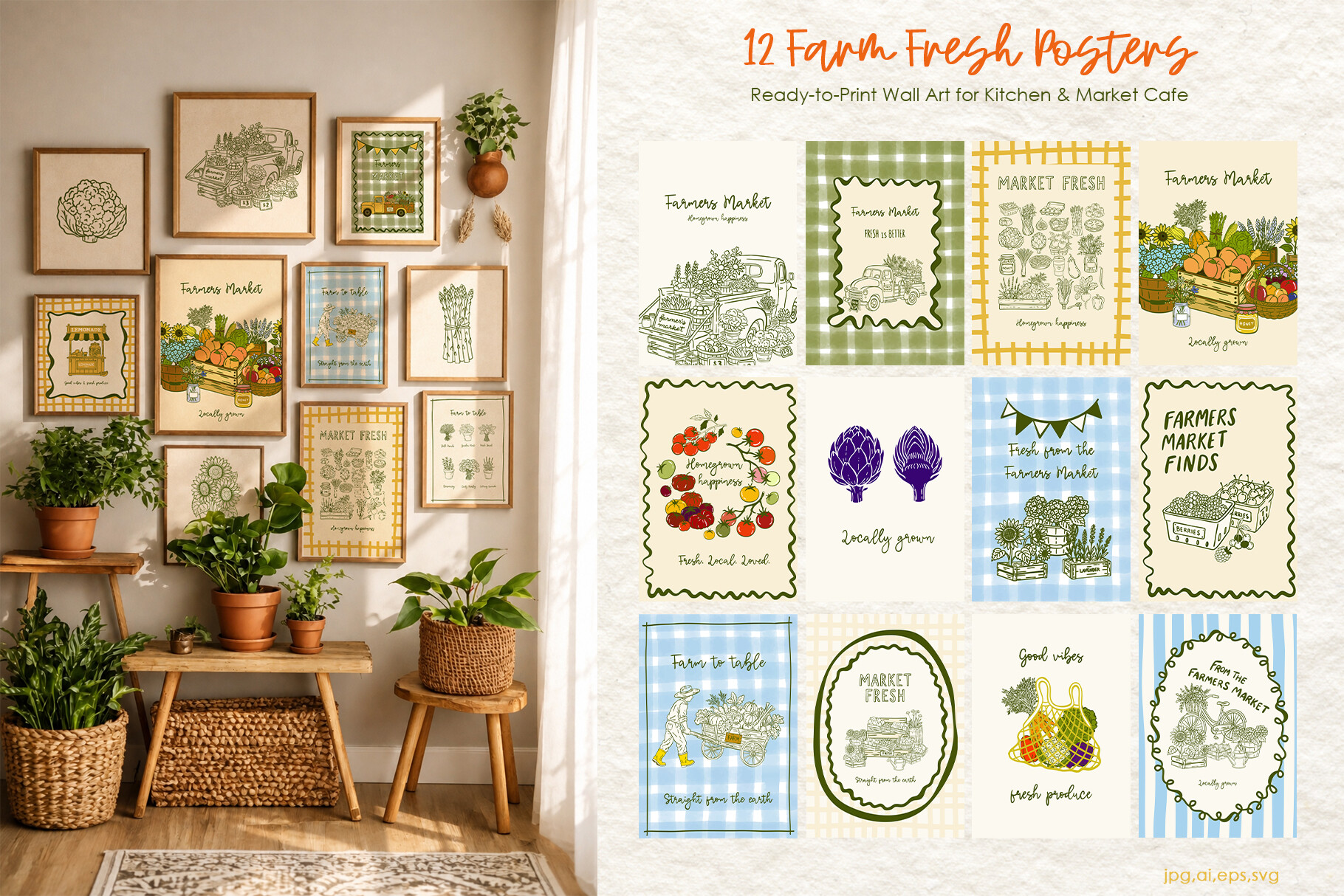 Farmers Market Posters 12 MeadowMist