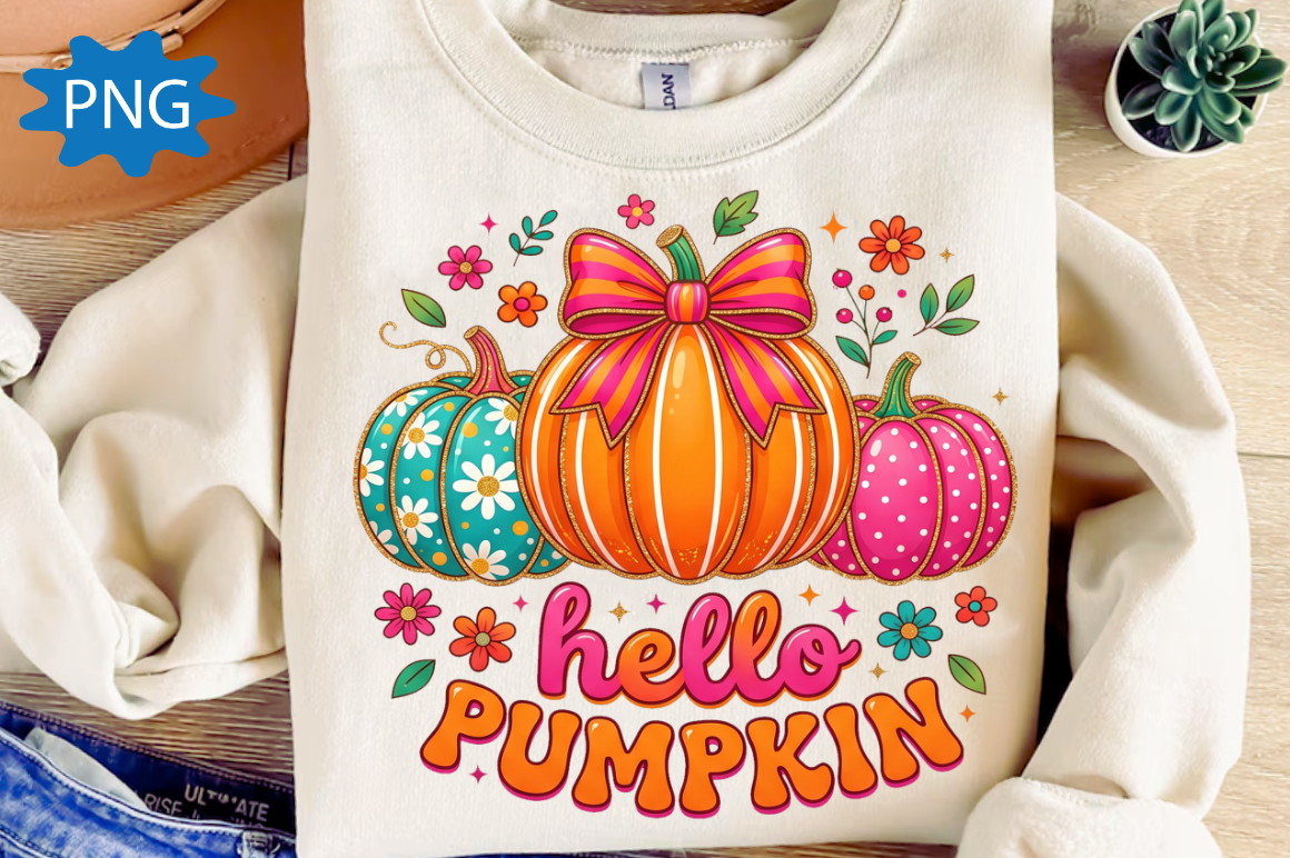 Floral Fall Pumpkin Coquette PNG Design Graphic by Craftique · Creative ...