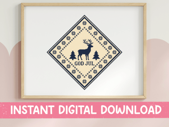 God Jul Nordic Christmas Svg Graphics