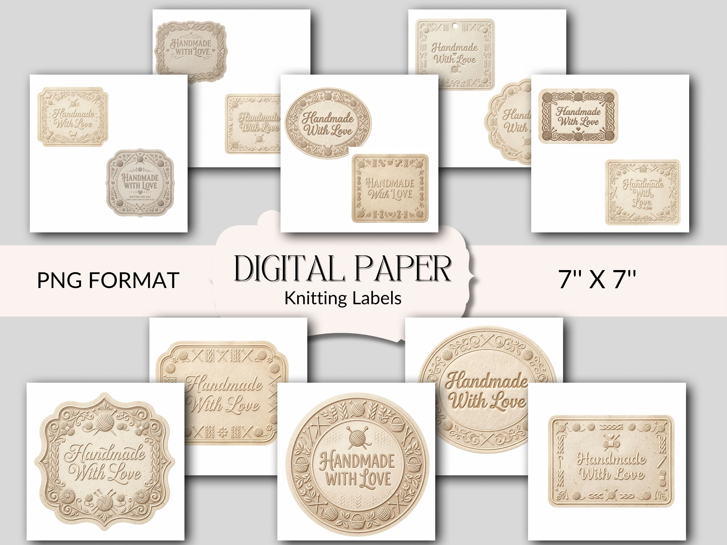 Handmade with Love Vintage Labels