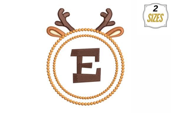 Letter E in Cute Frame