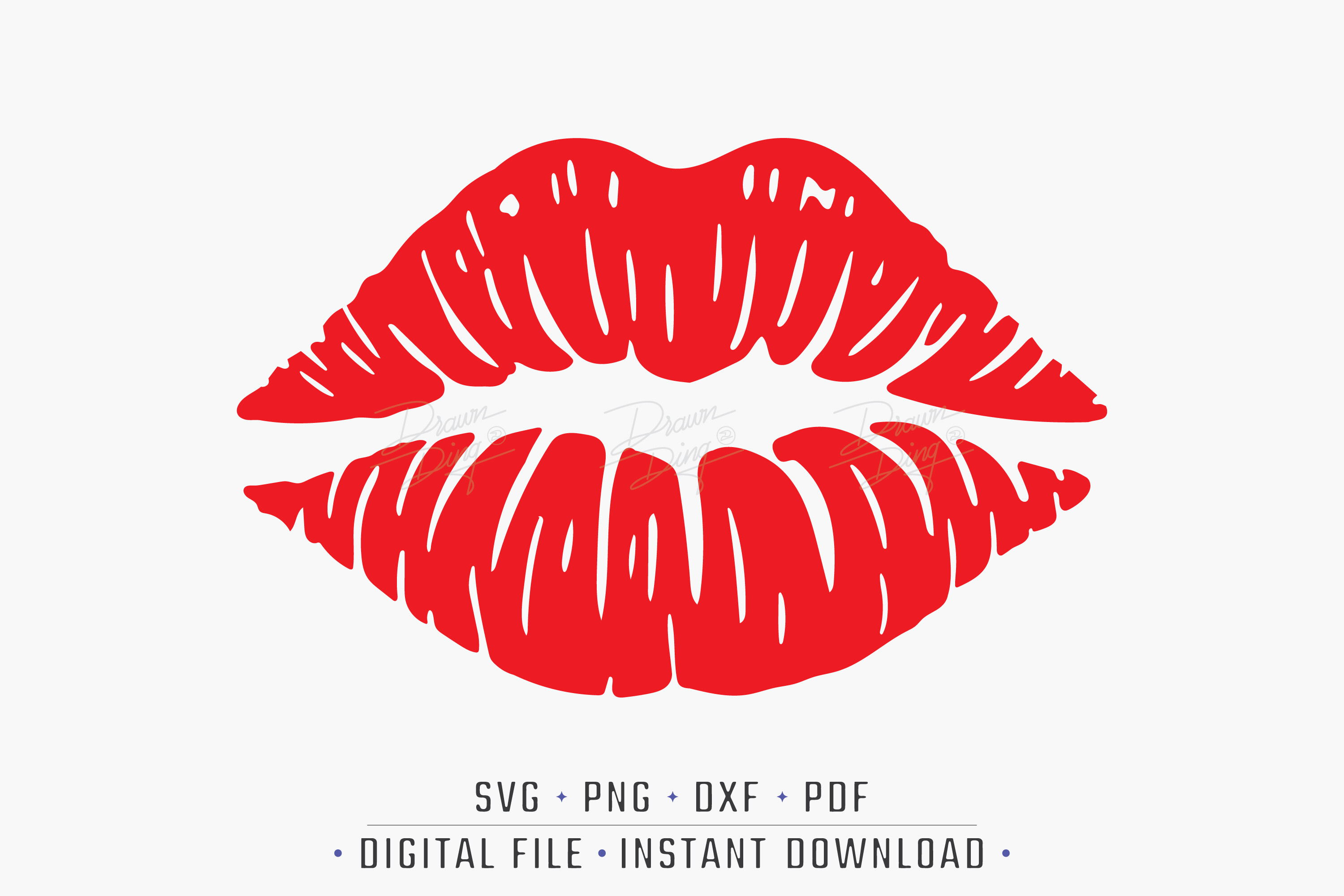 Lips SVG, Clipart Cut File