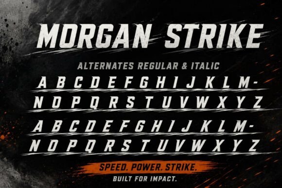 Morgan Strike Font PNG with transparent background - Preview 6