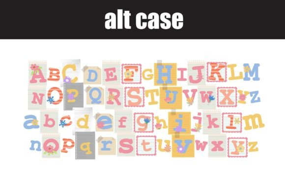 Noted Pastel Font PNG with transparent background - Preview 6